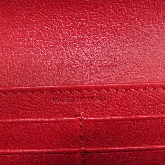 YVES SAINT LAURENT Red Leather Wallet - Picture 7 of 11